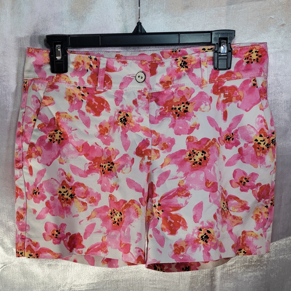 Isaac Mizrahi Pink Floral Women's Shorts